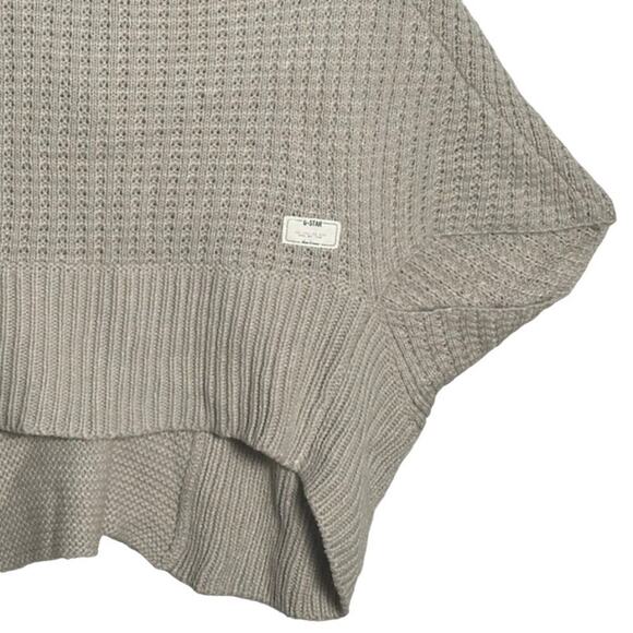 G-Star RAW Womens Small Parasol Shrug Knit Sweater Poncho Cardigan Wool‎ neutral - Picture 10 of 12